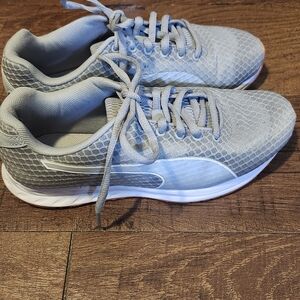 Puma Silver and Gray Sneakers